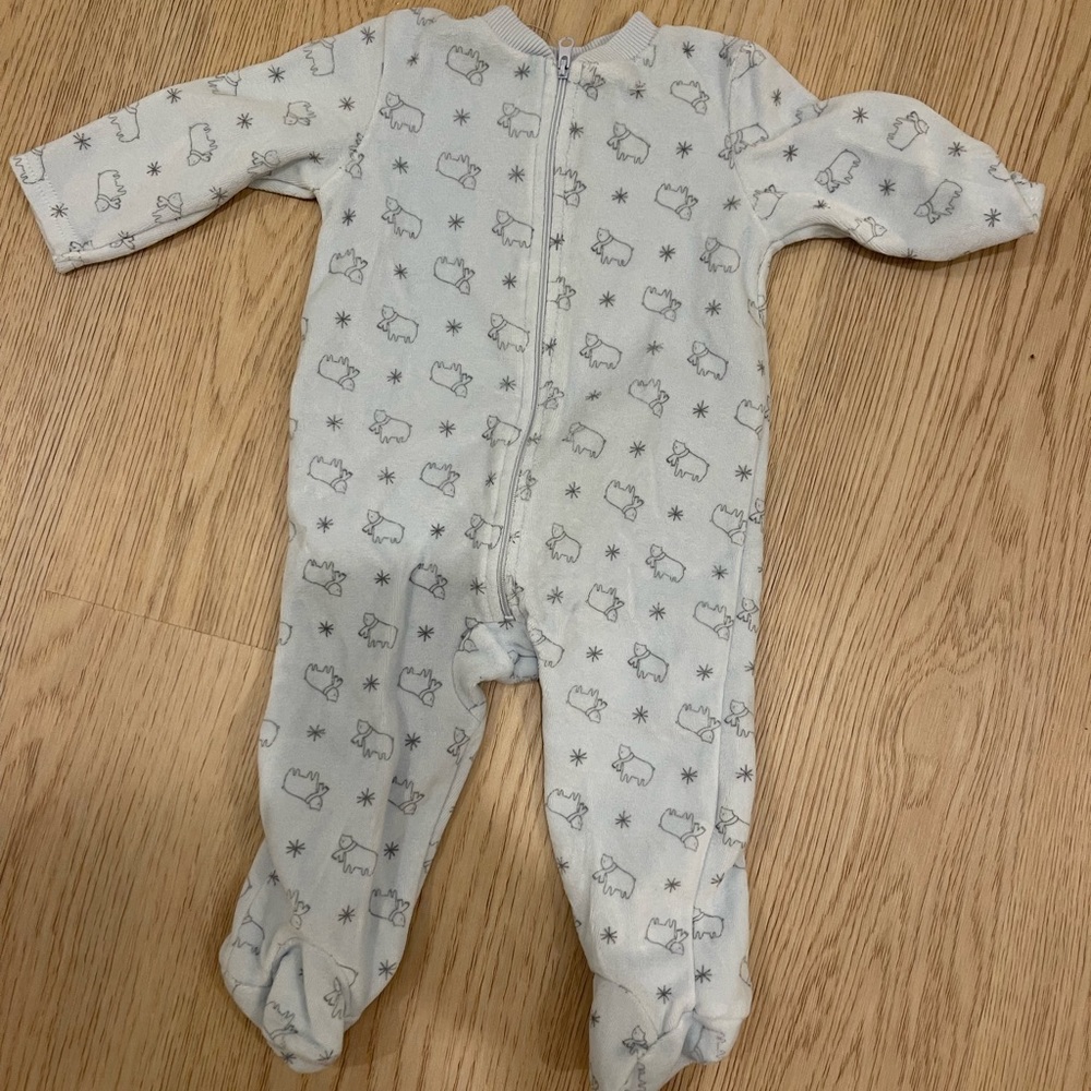 Polar bear plush onesies 9 months